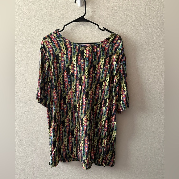 Flax Tops - Colorful Patterned Flax Women's Top